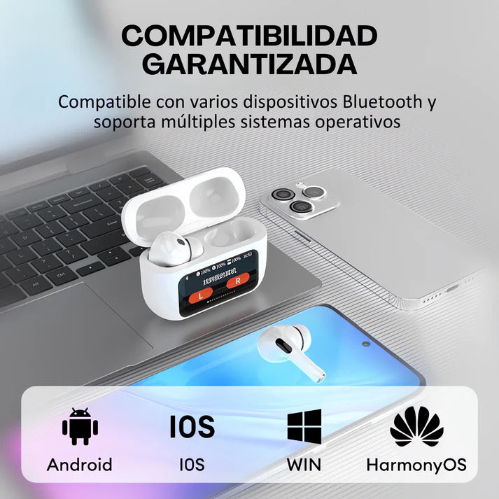 🎧AudiPRO inalambricos con Pantalla Tactil