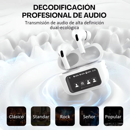 🎧AudiPRO inalambricos con Pantalla Tactil