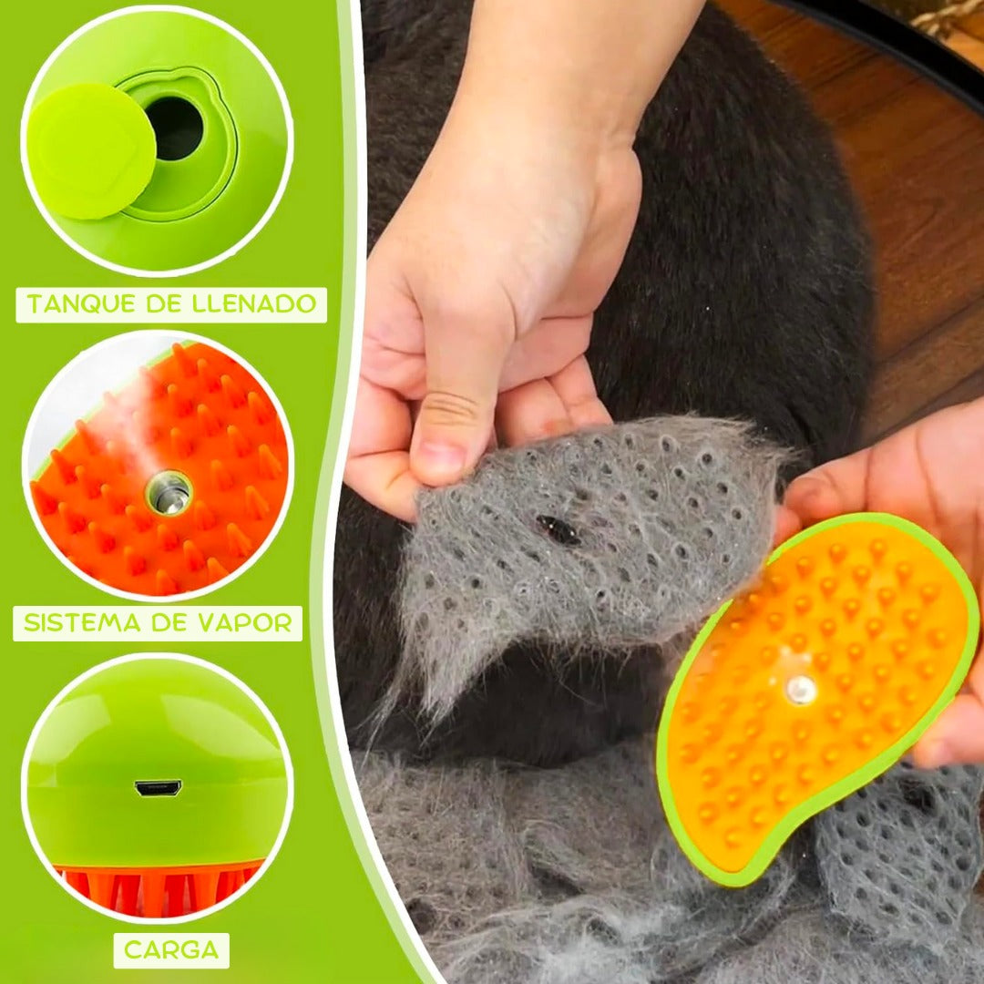 🧼Cepillo a Vapor PowerMax - Para tu Gatito o Perrito