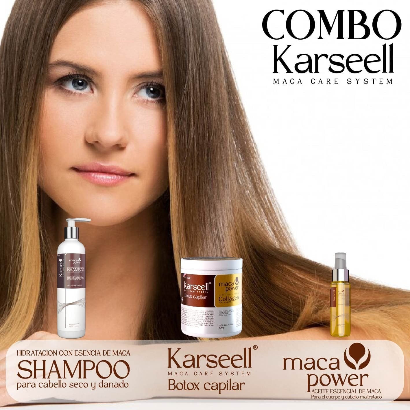 ComboPRO 3 en 1 Karseell - Shampoo + Botox + Argan + Obsequio