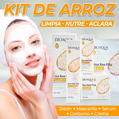 ⚪KIT FACIAL 5X PRODUCTOS DE ARROZ BIOAQUA + ENVIO GRATIS⚪