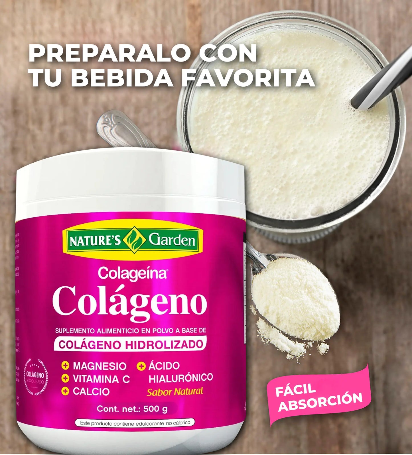 Colageina Power Hidrolizada Con Calcio y Magnesio