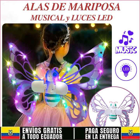 🦋Butterfly: Alas de Mariposa con Luces RGB y musica🦋