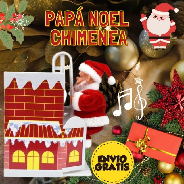 🎅🏻PAPA NOEL EN CHIMENEA PARA NAVIDAD CON ENVIO GRATIS