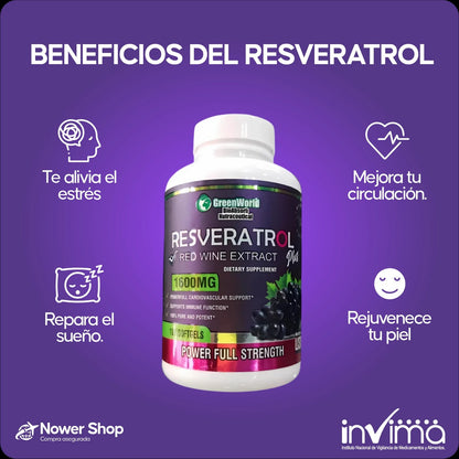 RESVERATROL + IMPORTADO ORIGINAL® + ENVIO GRATIS