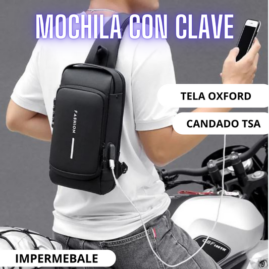 Mochila Antirrobo Multifuncional con Clave + ENVÍO GRATIS