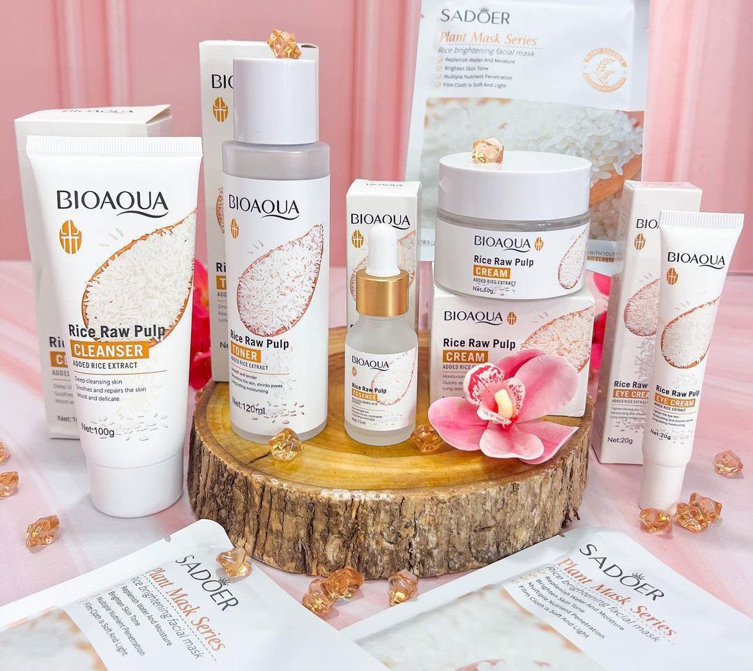 ⚪KIT FACIAL 5X PRODUCTOS DE ARROZ BIOAQUA + ENVIO GRATIS⚪