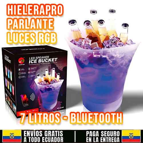 HIELERA PARLANTE BLUETOOTH Y LUCES RGB