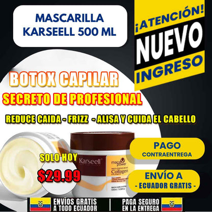 Mascarilla Capilar de Colágeno - Karseell 500ML 100% ORIGINAL🛡️