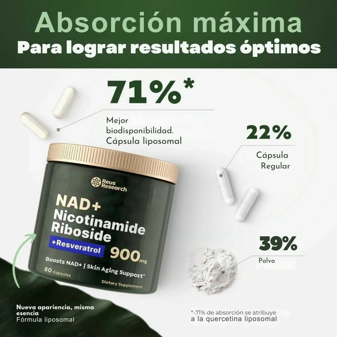 ⭐NAD+Anti-Envejecimiento+Resveratrol con Envio Gratis⭐